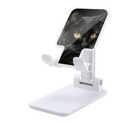 DJUETRUI Black Cat Foldable Adjustable Cell Phone Stand
