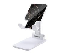 DJUETRUI Black Gold Marble Foldable Adjustable Cell Phone Stand