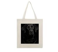 DJUETRUI Black Lab Cotton Polyester Blend Canvas Carryall Bag