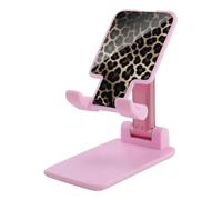 DJUETRUI Black Leopard Print Foldable Adjustable Cell Phone Stand