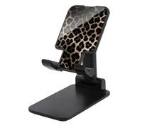 DJUETRUI Black Leopard Print Foldable Adjustable Cell Phone Stand