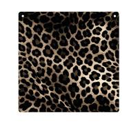 DJUETRUI Black Leopard Print Square Acrylic Hanging Ornament Clear Blank Pendant Blank Square Hanging Ornament Transparent DIY Accessories for Art Making
