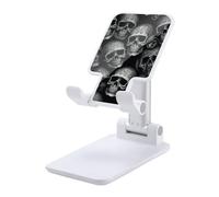 DJUETRUI Black Skull Foldable Adjustable Cell Phone Stand