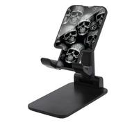 DJUETRUI Black Skull Foldable Adjustable Cell Phone Stand
