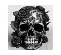 DJUETRUI Black Skull Rose Square Acrylic Hanging Ornament Clear Blank Pendant Blank Square Hanging Ornament Transparent DIY Accessories for Art Making