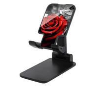 DJUETRUI Black White and Red Roses Foldable Adjustable Cell Phone Stand