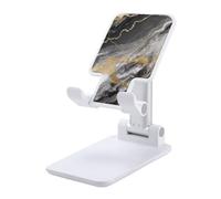 DJUETRUI Black White Gold Foil Marble Foldable Adjustable Cell Phone Stand