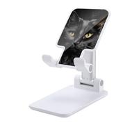 DJUETRUI Cat on A Black Background Foldable Adjustable Cell Phone Stand