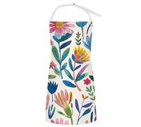 DJUETRUI Chef Apron Cooking Apron with Pockets Waterproof Baking Apron Bright Pastel Colors Adjustable Bib Aprons for Women Men, Bright Pastel Colors, 70x80cm, Bright Pastel Colors, 70x80cm