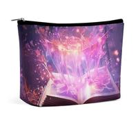 DJUETRUI Cosmetic Bag Travel Makeup Bag for Women Large Make Up Organizer An Open Book Toiletry Bags Zipper Pouch Purse, An Open Book, One size, Portable Cosmetic Bag, An Open Book, One size, Portable