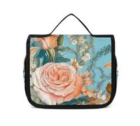 DJUETRUI Cosmetic Bag Travel Makeup Bag for Women Large Make Up Organizer Different Varieties of Flowers Toiletry Bags Zipper Pouch Purse, Different Varieties of Flowers, 22.5x18.5cm, Wash Bag