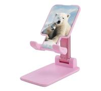 DJUETRUI Cute Polar Bear Foldable Adjustable Cell Phone Stand