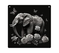 DJUETRUI Elephant And Butterfly Square Acrylic Hanging Ornament Clear Blank Pendant Blank Square Hanging Ornament Transparent DIY Accessories for Art Making