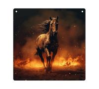 DJUETRUI Flame Horse Square Acrylic Hanging Ornament Clear Blank Pendant Blank Square Hanging Ornament Transparent DIY Accessories for Art Making