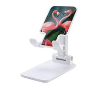 DJUETRUI Flamingo Flowers Foldable Adjustable Cell Phone Stand