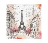 DJUETRUI French Paris Tour Eiffel Tower Square Acrylic Hanging Ornament Clear Blank Pendant Blank Square Hanging Ornament Transparent DIY Accessories for Art Making