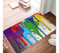 DJUETRUI Front Door Mat Outside Entrance Paint Splatter Backdrop Door Mats Heavy Duty Non Slip Doormat Washable Entrance Mat Dog Door Mat Welcome Mat for Front Back Door 24 X 16 Inch