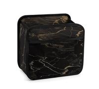DJUETRUI Gold Black Marble Car Backseat Organizer with Clear Tablet Holder, Multi Pockets Waterproof Oxford Kick Mat Storage Bag, Universal Auto Seat Back Storage Caddy for Drinks Travel Essentials