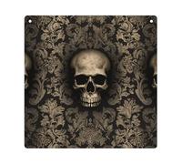 DJUETRUI Gothic Wallpaper Skull Square Acrylic Hanging Ornament Clear Blank Pendant Blank Square Hanging Ornament Transparent DIY Accessories for Art Making