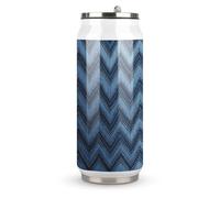 DJUETRUI Gradient Blue Denim Stainless Steel Cola Cup Reusable Plastic Coke Cup Leakproof Portable Soda Cup Large Capacity Iced Drink Cup for Home Party