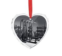 DJUETRUI Gym Equipment Clear Crystal Glass Heart Pendant Charm Romantic Crystal Love Pendant Hanging Decoration for DIY Craft Gift for Home Window Car Wedding Party Decor Love Shaped Hanging Ornament
