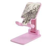 DJUETRUI Hand Drawn Floral Dragonfly Foldable Adjustable Cell Phone Stand
