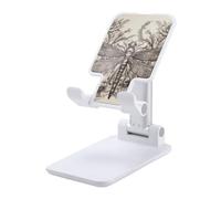 DJUETRUI Hand Drawn Floral Dragonfly Foldable Adjustable Cell Phone Stand