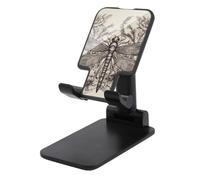 DJUETRUI Hand Drawn Floral Dragonfly Foldable Adjustable Cell Phone Stand