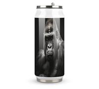 DJUETRUI Male Gorilla Stainless Steel Cola Cup Reusable Plastic Coke Cup Leakproof Portable Soda Cup Large Capacity Iced Drink Cup for Home Party