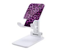 DJUETRUI Purple Leopard Foldable Adjustable Cell Phone Stand