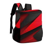 DJUETRUI Red Black Insulated Cooler Backpack Durable Polyester Twill Leakproof Thermal Bag with Adjustable Straps Multi-use Pack for Picnic Camping Hiking Varied Outdoor Activities