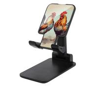 DJUETRUI Rooster and Hen Foldable Adjustable Cell Phone Stand