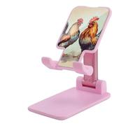 DJUETRUI Rooster and Hen Foldable Adjustable Cell Phone Stand