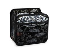 DJUETRUI Rose Gothic Car Backseat Organizer with Clear Tablet Holder, Multi Pockets Waterproof Oxford Kick Mat Storage Bag, Universal Auto Seat Back Storage Caddy for Drinks Travel Essentials