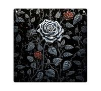 DJUETRUI Rose Gothic Square Acrylic Hanging Ornament Clear Blank Pendant Blank Square Hanging Ornament Transparent DIY Accessories for Art Making