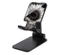 DJUETRUI Sunflower Black Grey Foldable Adjustable Cell Phone Stand