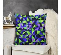 DJUETRUI Throw Pillow Covers 18 "x18 Farmhouse Decorative Throw Pillow Cases Cushion Covers Purple and Lime Green Square Cushion Case for Home Sofa Couch Decor Bed Room