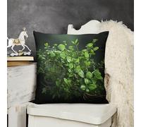 DJUETRUI Throw Pillow Covers 18 "x18 Green Leaves Pillow Covers Soft Cozy Pillowcase Farmhouse Decorative Square Cushion Cases for Couch Sofa Bed Living Room Home Decor