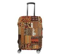 DJUETRUI Travel Luggage Cover Washable Suitcase Cover African Textile Patchwork Fashion Suitcase Protector Carry On Luggage Covers Protector Suitcase Fits 19"-32" Luggage, African Textile Patchwork, M