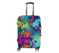 DJUETRUI Travel Luggage Cover Washable Suitcase Cover Colorful Spray Pattern Fashion Suitcase Protector Carry On Luggage Covers Protector Suitcase Fits 19"-32" Luggage, Colorful Spray Pattern, Small