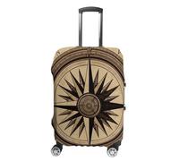 DJUETRUI Travel Luggage Cover Washable Suitcase Cover Compass Wind Road Map Fashion Suitcase Protector Carry On Luggage Covers Protector Suitcase Fits 19"-32" Luggage, Compass Wind Road Map, S