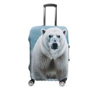 DJUETRUI Travel Luggage Cover Washable Suitcase Cover Cool Animal White Polar Bear Fashion Suitcase Protector Carry On Luggage Covers Protector Suitcase Fits 19"-32" Luggage, Cool Animal White Polar
