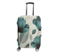 DJUETRUI Travel Luggage Cover Washable Suitcase Cover Flower Fashion Suitcase Protector Carry On Luggage Covers Protector Suitcase Fits 19"-32" Luggage, Flower, M