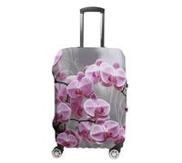 DJUETRUI Travel Luggage Cover Washable Suitcase Cover Pink Orchid Fashion Suitcase Protector Carry On Luggage Covers Protector Suitcase Fits 19"-32" Luggage, Pink orchid, Small