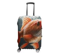 DJUETRUI Travel Luggage Cover Washable Suitcase Cover Real Fish Fashion Suitcase Protector Carry On Luggage Covers Protector Suitcase Fits 19"-32" Luggage, Real Fish, XL