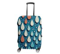 DJUETRUI Travel Luggage Cover Washable Suitcase Cover Water Drops Dots Fashion Suitcase Protector Carry On Luggage Covers Protector Suitcase Fits 19"-32" Luggage, Water Drops Dots, M