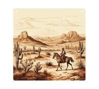 DJUETRUI West Desert Cactus with Cowboys Riding Horses Square Acrylic Hanging Ornament Clear Blank Pendant Blank Square Hanging Ornament Transparent DIY Accessories for Art Making