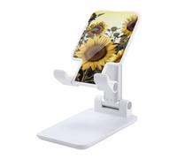 DJUETRUI Yellow Sunflower Floral Foldable Adjustable Cell Phone Stand