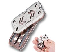 DjuiinoStar Premium Fidget Slider, Multiple Ways to Play, Addictive EDC Toy, Stress Relief Gift for Fidget Fans, Fidget Clicker, CNC Machined Titanium & Copper Toy for Adults DFS-08