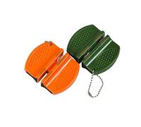 DJV Knife Sharpener Green - Compact Pocket Grinder with Carbide + Ceramic for Pre- & Fine Grinding, Outdoor and Hunting Accessories from the German Hunting Association